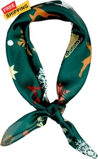 VIVIAN & VINCENT Gift Packed Silk Like Satin Green Reindeer and Snowflake 
