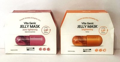 2 COUNTS OF VITA GENIC JELLY MASKS, ITAMINC & ANTI-SEBUM P, KOREA