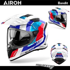 CASCO AIROH INTEGRALE ENDURO TOURING BANDIT HORN WHITE ECE 22.06
