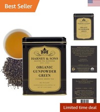 Organic Gunpowder Green Tea in 8 Ounce Tin - Timeless Flavor, Family Heritage