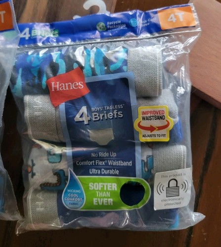 4 calzoncillos Hanes cómodos geniales para niños pequeños talla 2T-3T - Imagen 3 de 4
