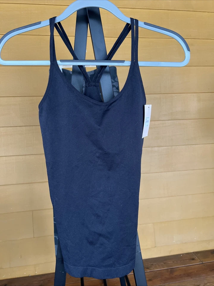 Womens Exercise Outfit Lysse Leggings L, Nordstrom Cami (New) S, Black Grey — 第 2/4 张图片