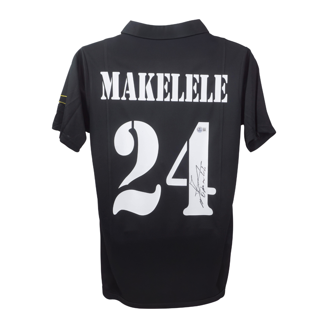Claude Makelele Signed Real Madrid FC Away Soccer Jersey #24 with