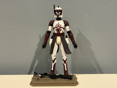 Star Wars 3.75  Hasbro Clone Wars Clone Commander Fox Target Exclusive Loose