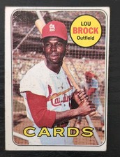Topps 1969 Lou Brock #85 St. Louis Cardinals Baseball Card Base Set