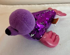 Adventure Planet Purple Sequin Seal Plush Stuffed Animal Toy 11"