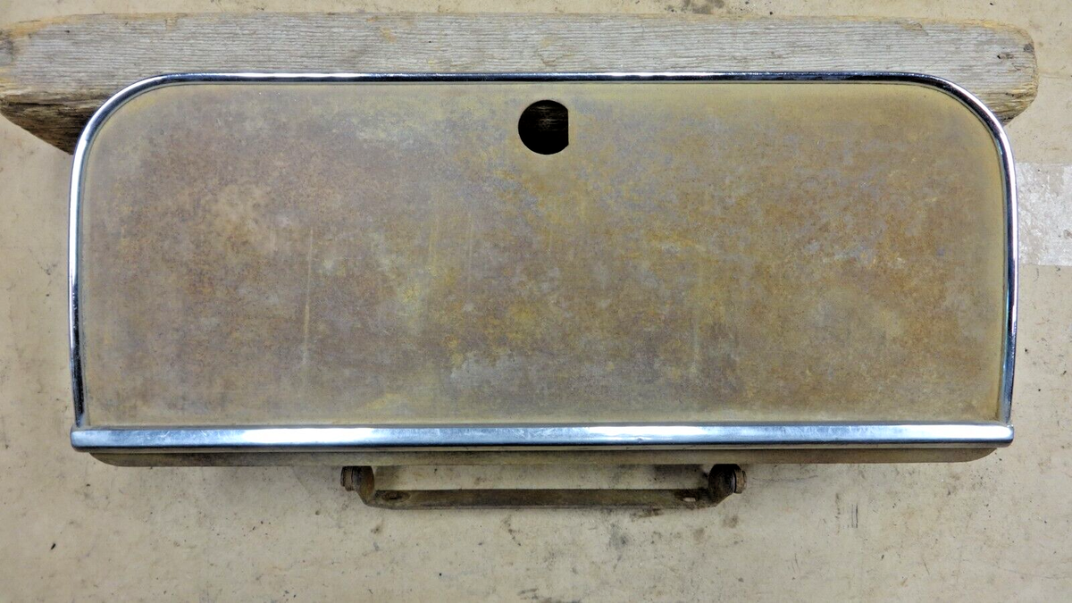 1937 Pontiac GLOVE BOX DOOR w/ TRIM / HINGE Original GM | eBay