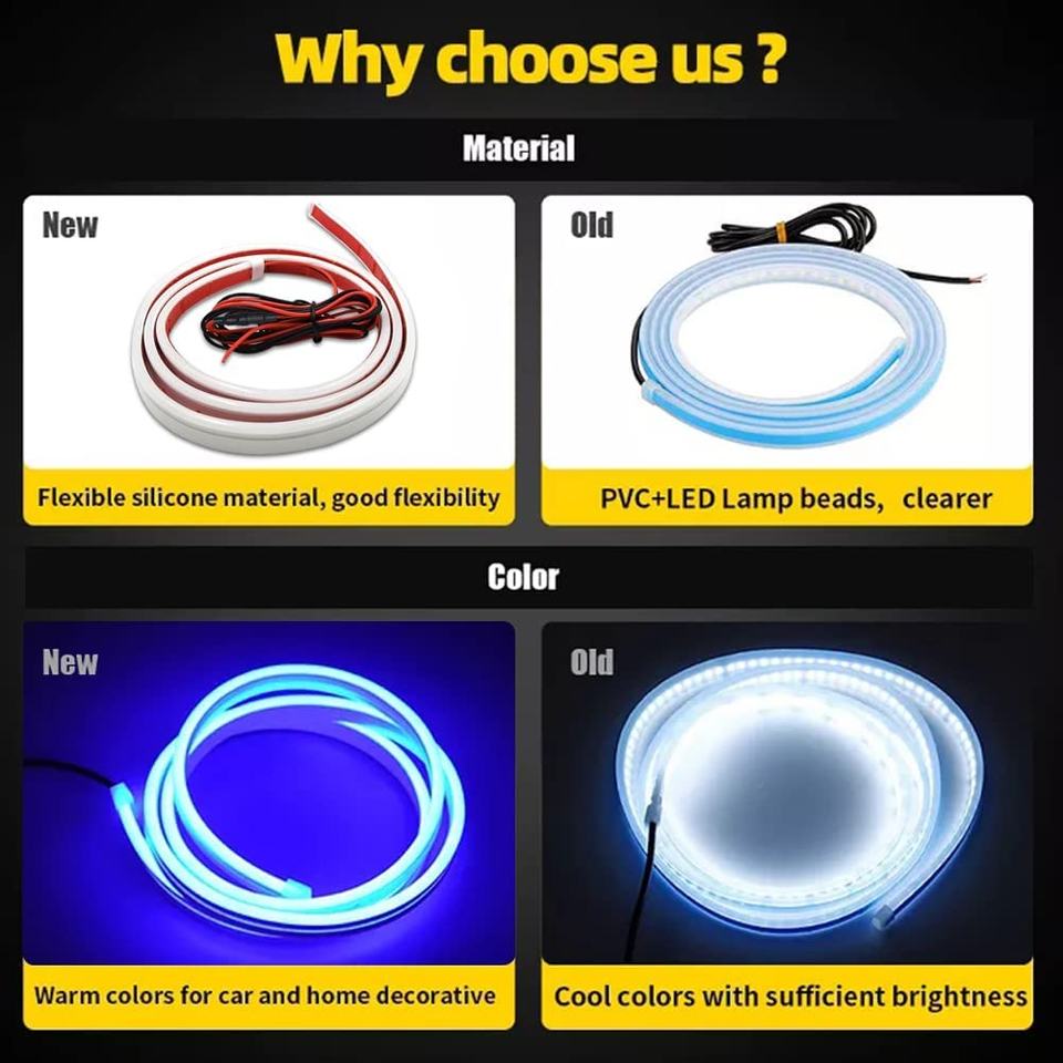 Car Hood Light Led Strip 70 Inches,Flexible Car Exterior Led Strip