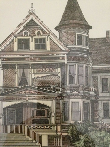 1984 Martin Tang Colored Etching South Van Ness, San Francisco CA Signed Vintage - Picture 7 of 8