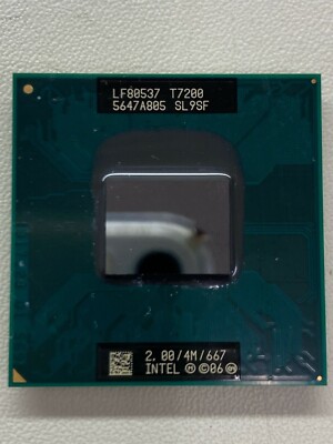 Intel LF80537 T7200 7646B630 Core 2 Duo T7200 2.0GHz 4M 667 FSB sM LP CPU SL9SF