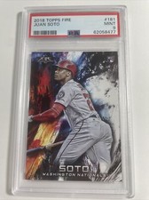 2018 Topps Fire Juan Soto #181 RC Rookie PSA 9 Mint! Nationals/Padres!!