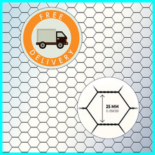 PVC Chicken Wire 1 Meter Tall 25mm Holes 50 Meter Bird Aviary Mesh / Netting