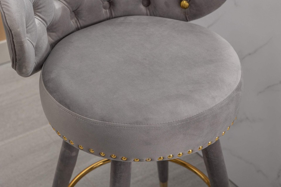 Coolmore Counter Height Bar Stools Set Of 2 For Kitchen Counter Solid