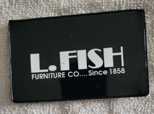 SMALL POCKET NOTEBOOK  - L.FISH  FURNITURE CO.  SINCE 1858