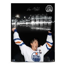 AUTO UDA LE40 WAYNE GRETZKY EDMONTON 1ST CUP/40TH ANN UNFRAMED 30X40 PHOTO