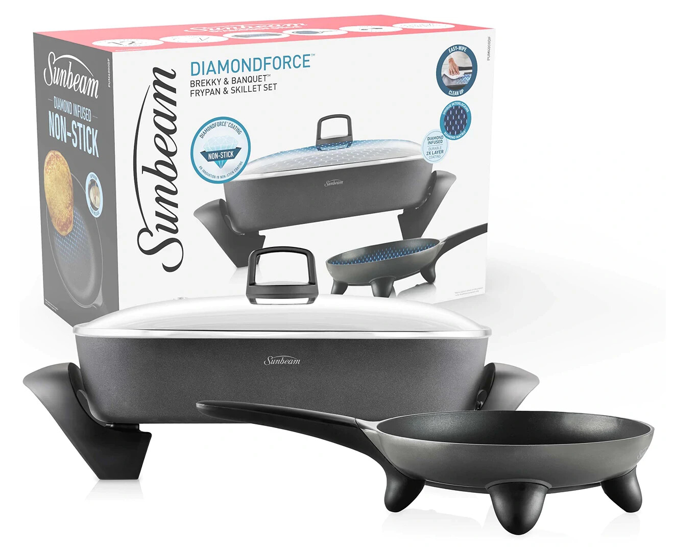 Sunbeam Electric Banquet Frypan Family Fry Pan & Skillet Heated