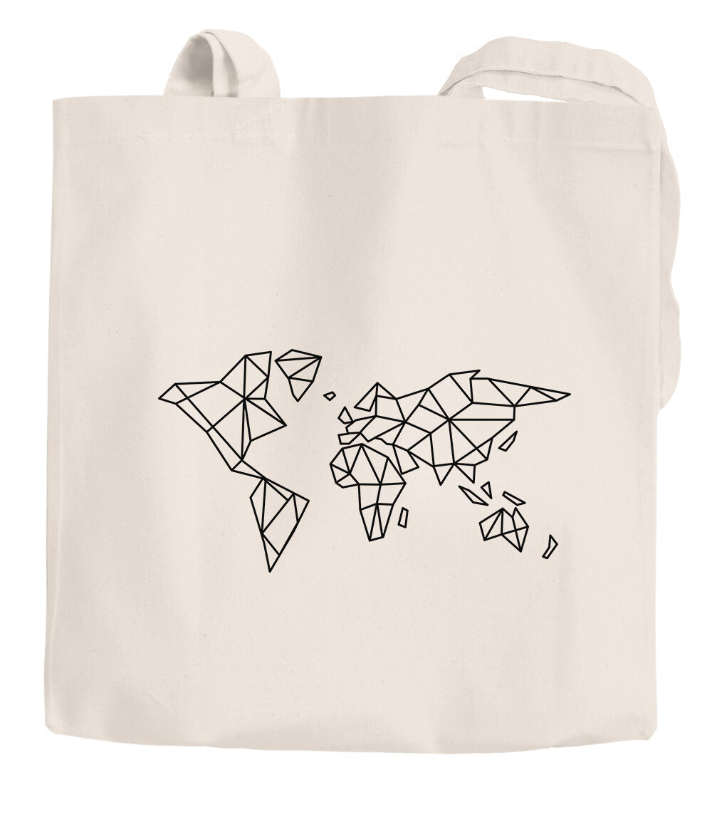 Джутовый мешок Карта мира Карта мира Низкоугольный хлопчатобумажный мешок Тканевая сумка 3590₽