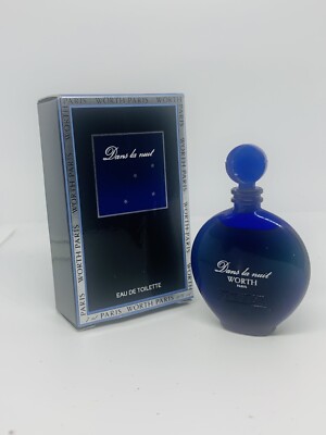 Dans La Nuit Worth Lalique 7ml Miniature Perfume Cobalt Blue