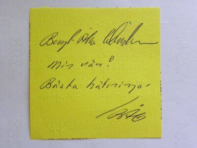 AUTOGRAMM - ORIGINALE UNTERSCHRIFT v. BENGT-AKE CHRISTENSSON (SPORTLER) - MS A56