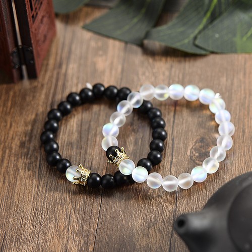 Couple His & Hers Distance Healing Bracelet Black Red Lava Bead Matching YinYang - Picture 36 of 156