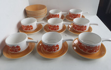VINTAGE RETRO STAFFORDSHIRE POTTERIES SOUP SET