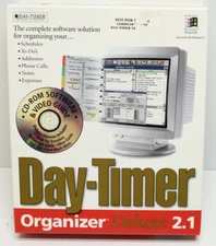 Day-Timer Organizer Deluxe 2.1 CD-ROM VHS Video Guide Complete PC Windows 95