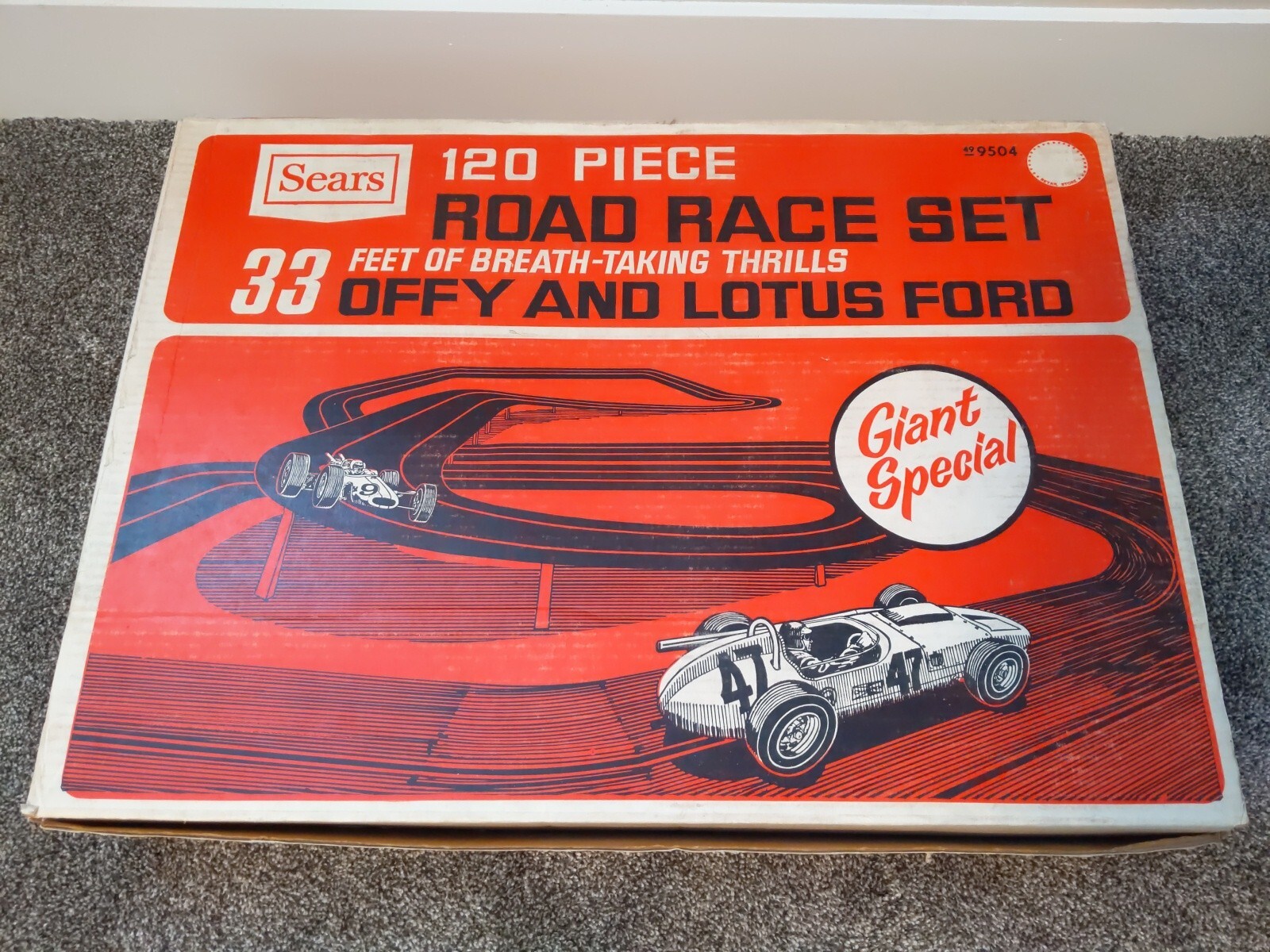 Sears 120 road race set 499504 Works Slot Cars Model 5786 Offy and