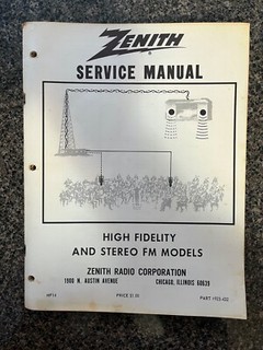 Zenith Service Manual HF14 High Fidelity and Stereo FM Models Part#923 432