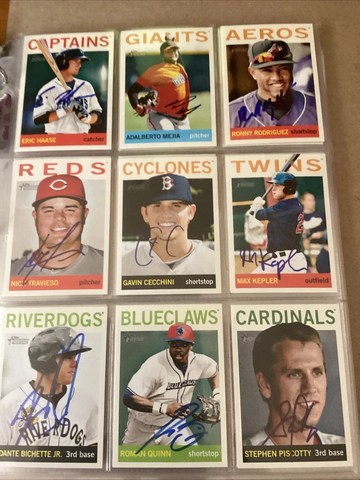 2013 TOPPS HERITAGE MINORS SIGNED AUTOGRAPHED CARDS - Image 4 of 4