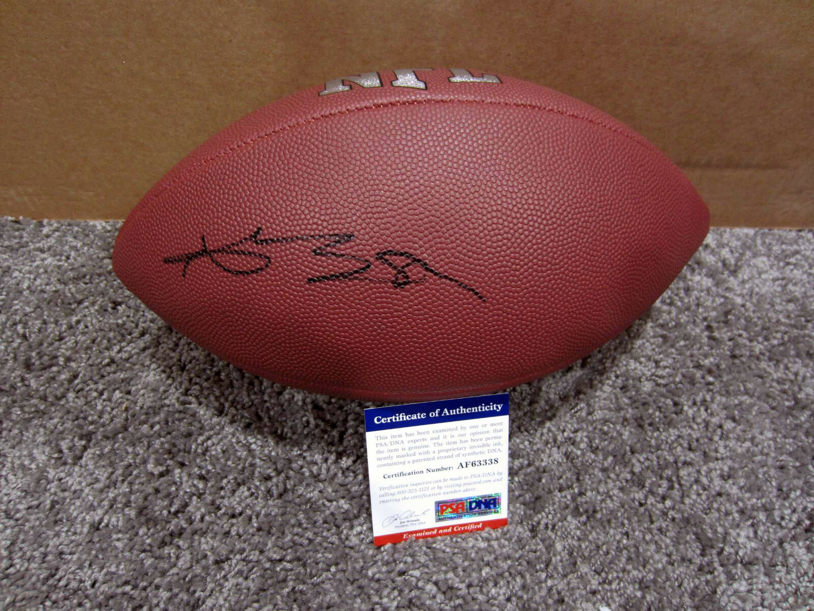 ANTONIO BROWN AB 84 Oakland Raiders Autographed SIGNED Football w/ PSA COA NFL 