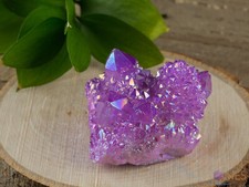 AURA QUARTZ Ruby Pink - Rainbow Crystal Spirit Cluster Decor Metaphysical R0543