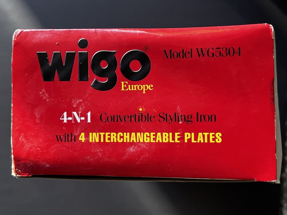 Wigo WG5304 Convertible Flat Iron Hair Straightener 3 Iron Plates 23/8