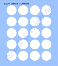 1.5" POLKA DOTS STENCIL CRAFT CIRCLE CIRCLES SCRAPBOOK TEMPLATE PAINT DOT NEW