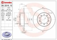 2X Brembo 08.5316.10 Bremsscheibe Hinten FüR Land Rover