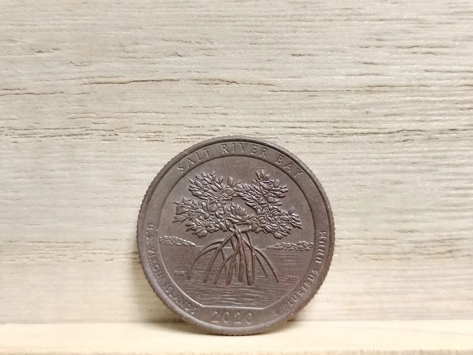 2020 P Salt River Bay US Quarter Error Missing Clad (5.7g, 24mm, 2mm Thick) - Image 2 of 4