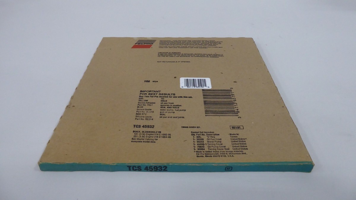 A*s  Amazon.com: FEL-PRO TCS 45994 Timing Cover Gasket Set