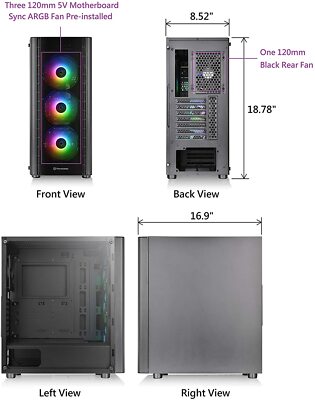 Thermaltake - CA-1Q5-00M1WN-00 - V250 TG ARGB Mid-Tower Computer