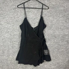 NWT  LULUS Wrap Dress Skort Romper Medium Ruffled Midi Tying Belt Size M