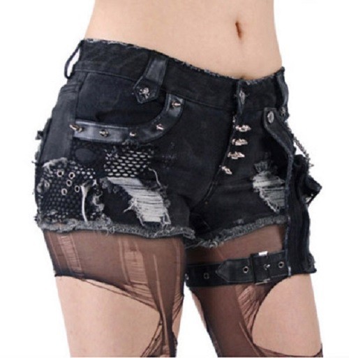 【ariadnaw】 Distressed punk short top Distressed punk short top【s0000010048】 – SCULTURE（エス