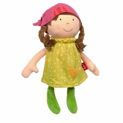 sigikid Softdolls doll small rag doll cuddly doll play doll yellow 24 cm