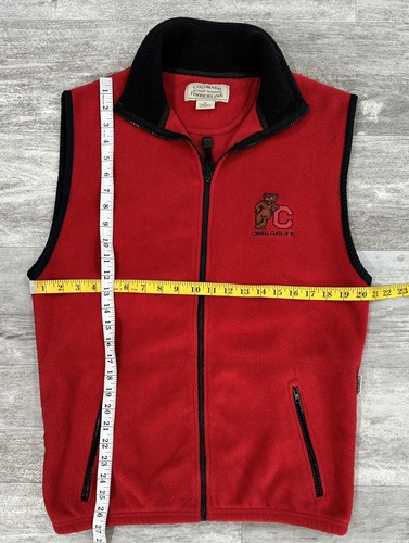 Vintage Cornell University Full Zip Red Sweater Vest Size Medium Class Of 1985 - Picture 2 of 7
