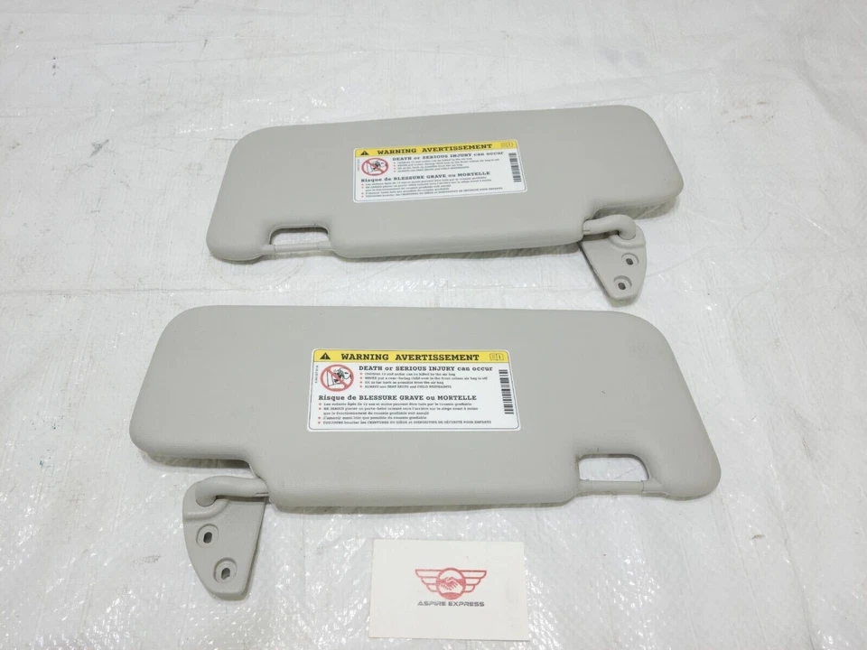 2008-2014 Smart Fortwo Sun Visor Sunvisor Left & Right Set with Mirror OEM Gray Foto 4 de 4
