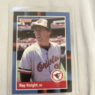 rare 1988 donruss baseball cards 1988 Donruss Ray Knight Scar Error Card #108 BLACK Scar On Neck Variation  RARE