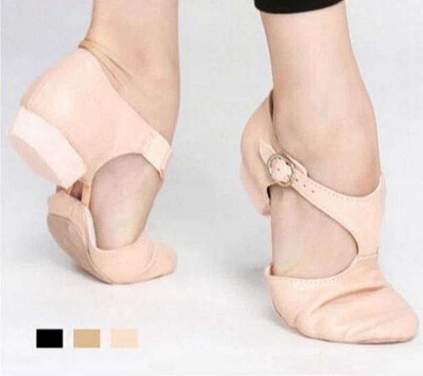 Stretch Jazz Dance Shoes For Women T Strap Ballet Lyrical Dancing Excercise Shoe