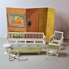 Vintage 1963 Barbie Go Together Outdoor Furniture Lot Bench Chairs Table Patio