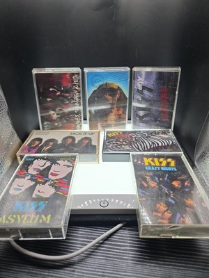 KISS Cassette Tape Lot x7  Animalize Asylum Crazy Nights Revenge Lick It Up