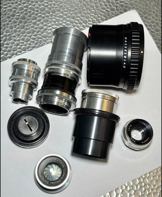 Vintage Lens Lot Cooke Telekinic Leitz Elmaron Berthiot Meopta + Hasselblad