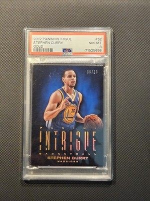 2012-13 Panini Intrigue Stephen Curry Gold 09/10 PSA 8 