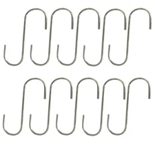 Ten (10) New All-Purpose 5" Utility S-Hook For Various Indoor & Outdoor Uses