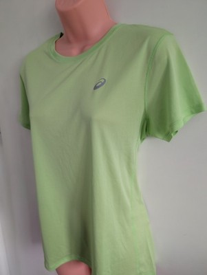 ASICS Women's Core Running T-Shirt Size Large L Lime Green Short Sleeve Gym Top